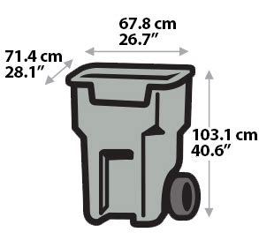 toronto garbage bin sizes